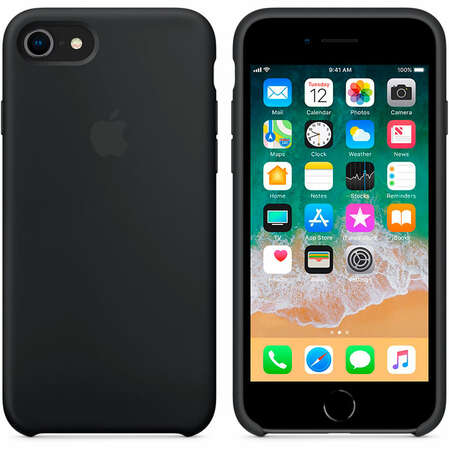 Чехол для Apple iPhone 8/7 Silicone Case Black