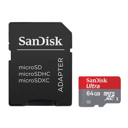 Micro SecureDigital 64Gb SanDisk Ultra Imaging microSDXC class 10 UHS-1 (SDSDQUI-064G-U46)
