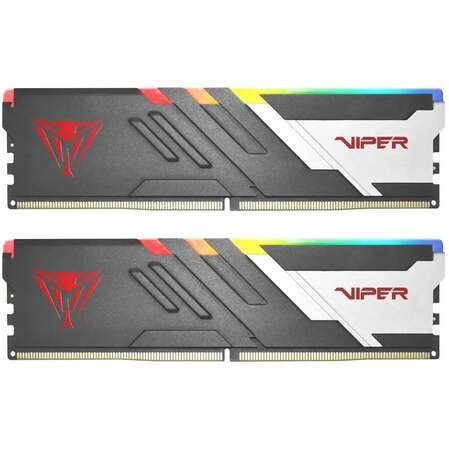 Модуль памяти DIMM 64Gb 2х32Gb DDR5 PC41600 5200MHz Patriot Memory Venom RGB Black (PVVR564G520C40K)