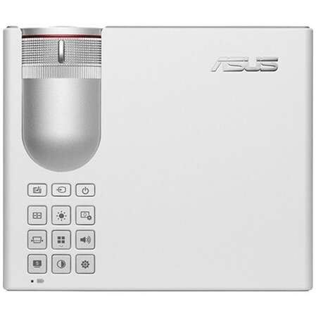 Проектор ASUS P3B (DLP, LED, WXGA 1280x800, 800Lm, 1000:1, HDMI, MHL, USB, MicroSD, 1x2W speaker, WiFi dongel, 3D Ready, led 30000hrs, battery, White, 1,8kg)