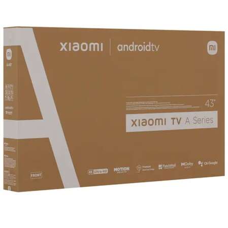 Телевизор 43" Xiaomi TV A43 4K 2025 RU (4K UHD 3840x2160, Smart TV) черный