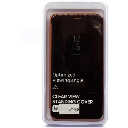 Чехол для Xiaomi Redmi 8 Zibelino CLEAR VIEW розово-золотистый