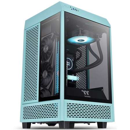 Корпус Mini-ITX Minitower Thermaltake The Tower 100 CA-1R3-00SBWN-00 Mini-ITX Turquoise