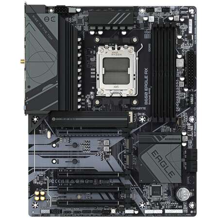 Материнская плата Gigabyte B650 Eagle AX Socket-AM5 AMD B650 4xDDR5, 4xSATA3, RAID, 3xM.2, 4xPCI-E16x, 2xUSB3.2, 1xUSB3.2 Type C, DP, HDMI, Glan, WiFi, ATX Ret
