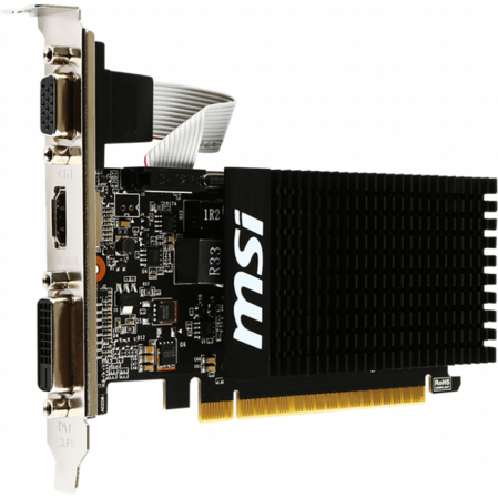 Видеокарта MSI GeForce GT 710 1024Mb, GT710 1GD3H LP DVI, VGA, HDMI Ret