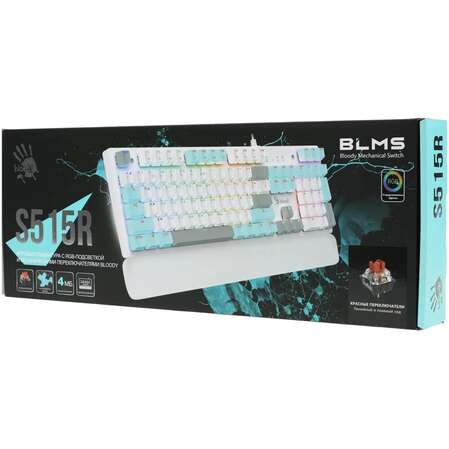 Клавиатура A4Tech Bloody S515R Icy White USB