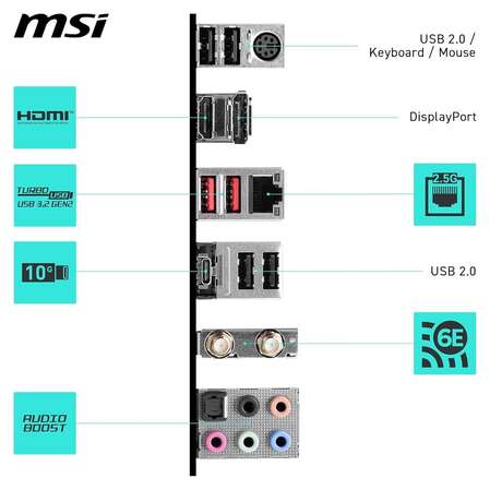 Материнская плата MSI B760 Gaming Plus WiFi DDR4 B760 Socket-1700 4xDDR4, 4xSATA3, RAID, 2xM.2, 5xPCI-E16x, 2xUSB3.2, 1xUSB3.2 Type C DP, HDMI, WiFi 2.5Glan, ATX