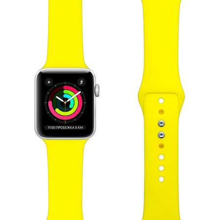 Ремешок для умных часов Силиконовый ремешок для умных часов Lyambda Altair для Apple Watch 42/44 mm Yellow