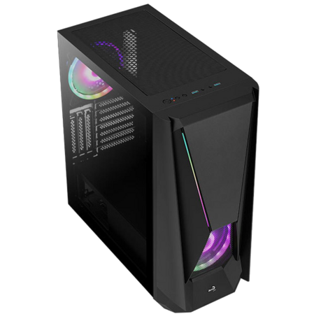 Корпус ATX Miditower AeroCool Visor-G-BK-v1 Black