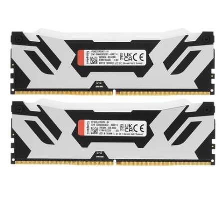 Модуль памяти DIMM 64Gb 2х32Gb DDR5 PC51200 6400MHz Kingston Fury Renegade RGB Silver (KF564C32RSAK2/64)