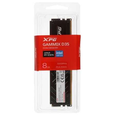 Модуль памяти DIMM 8Gb DDR4 PC25600 3200MHz ADATA XPG Gammix D35 Black (AX4U32008G16A-SBKD35)