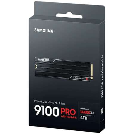 Внутренний SSD-накопитель 4000Gb Samsung 9100 Pro with Heatsink (MZ-VAP4T0CW) M.2 2280 PCI-E 5.0 x4