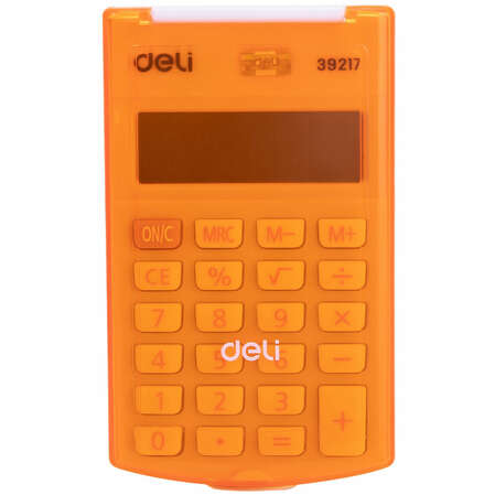 Калькулятор Deli E39217/OR оранжевый 8-разр.