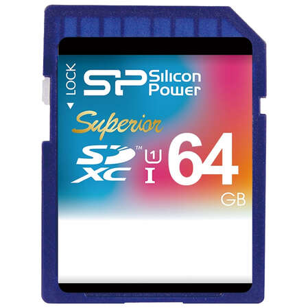 SecureDigital 64Gb Silicon Power Superior HC UHS-1 Class10 (SP064GBSDXCU1V10)