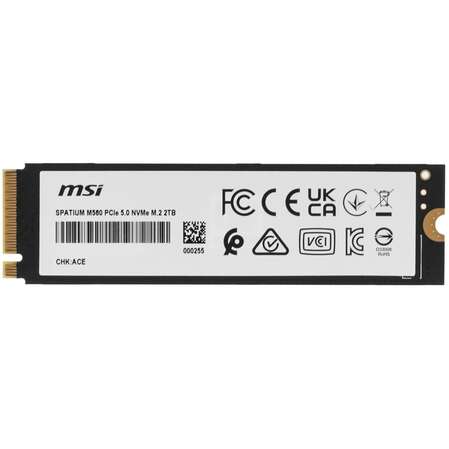 Внутренний SSD-накопитель 2000Gb MSI Spatium M560 S78-440Q940-P83 M.2 2280 PCIe NVMe 5.0 x4