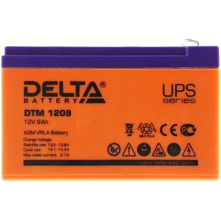 Батарея Delta DTM 1209, 12V  8.5Ah