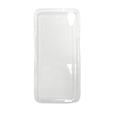 Чехол для HTC Desire 626G/628, Gecko Силиконовая накладка, прозрачно-глянцевая, белая 