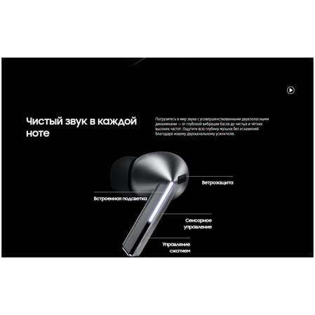 Bluetooth гарнитура Samsung Galaxy Buds 3 Pro серая