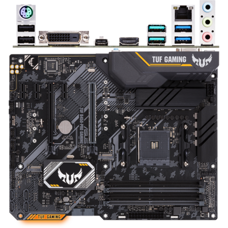 Материнская плата ASUS TUF B450-Pro Gaming B450 Socket AM4 4xDDR4, 6xSATA3, RAID, 2xM.2, 2xPCI-E16x, 4xUSB3.1, 1xUSB3.1 Type C, DVI-D, HDMI, Glan, ATX