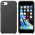 Чехол для Apple iPhone SE (2020) Leather Case Black