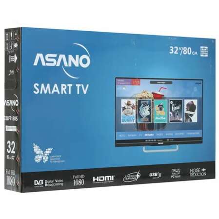 Телевизор 32" Asano 32LF7130S (FullHD 1920x1080, Smart TV) черный 