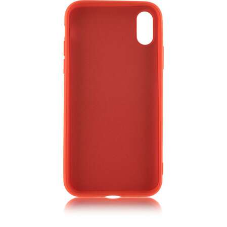 Чехол для Apple iPhone Xs Brosco Softrubber\Soft-touch, накладка, красный