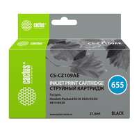 Картридж Cactus CS-CZ109AE №655 черный для HP DJ IA 3525/5525/4525 с чипом