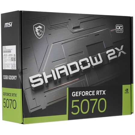 Видеокарта MSI GeForce RTX 5070 12288Mb, Shadow 2X OC 12 Gb (RTX 5070 12G Shadow 2X OC) 1xHDMI, 3xDP, Ret
