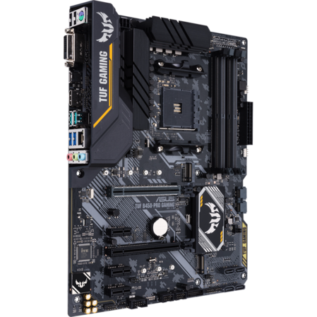 Материнская плата ASUS TUF B450-Pro Gaming B450 Socket AM4 4xDDR4, 6xSATA3, RAID, 2xM.2, 2xPCI-E16x, 4xUSB3.1, 1xUSB3.1 Type C, DVI-D, HDMI, Glan, ATX