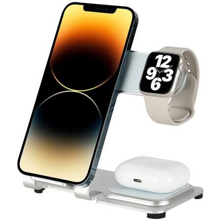 Беспроводная зарядная панель 3 в 1 Для IPhone, Apple Watch, Airpods TFN StandTrio 22.5W White