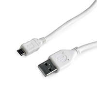 Кабель USB2.0 тип А(m)-microB(5P) 1м Cablexpert (CC-P-mUSB02W-1M) Platinum белый