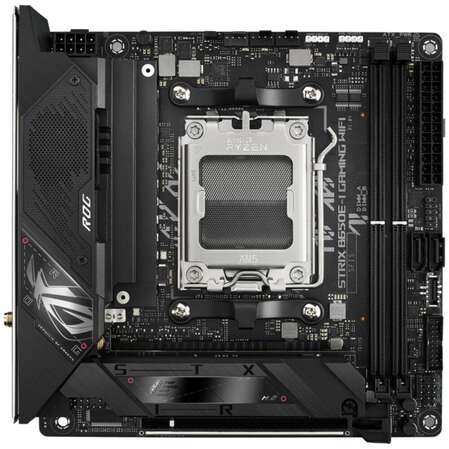 Материнская плата ASUS ROG Strix B650E-I Gaming WiFi B650 Socket AM5 2xDDR5, 2xSATA3, RAID, 2xM.2, 1xPCI-E16x, 4xUSB3.2, 2xUSB3.2 Type C, HDMI, Wi-Fi, 2.5Glan, mini-ITX