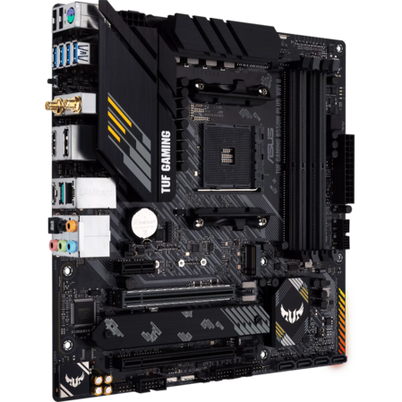 Материнская плата ASUS TUF Gaming B550M-Plus WiFi II B550 Socket AM4 4xDDR4, 4xSATA3, RAID, 2xM.2, 2xPCI-E16x, 5xUSB3.2, 1xUSB3.2 Type C, DP, HDMI, Wi-Fi, 2.5Glan, mATX