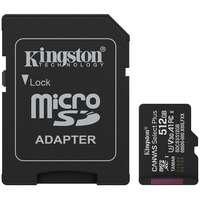 Карта памяти Micro SecureDigital 512Gb Kingston Canvas Select Plus (SDCS3/512GB) + SD адаптер