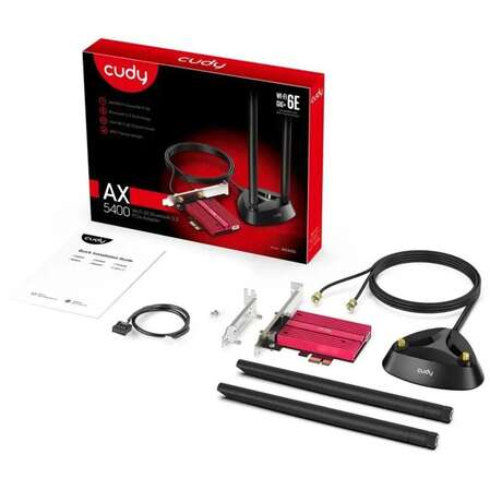 Сетевая карта Cudy WE4000 Wi-Fi 6 AX5400 Bluetooth 5.2 PCI-E