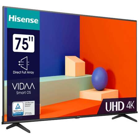 Телевизор 75" Hisense 75A6K (4K Ultra HD 3840x2160, Smart TV) черный