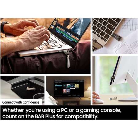 USB Flash накопитель 512GB Samsung BAR Plus ( MUF-512BE4 ) USB3.1 Cерый