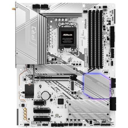 Материнская плата ASRock Z890 Pro RS WiFi White Z890 Soc-1851 4xDDR5, 4xSATA3, RAID, 4хM.2, 4xPCI-E16x, 3xUSB3.2, 2xUSB3.2 Type C, DP, HDMI, WiFi 2.5Glan, ATX