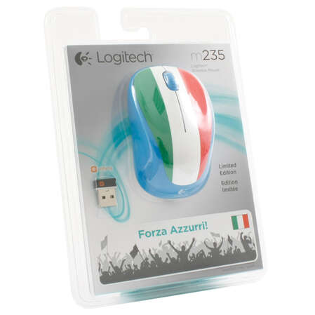 Мышь Logitech M235 Wireless Mouse Flag Italy USB 910-004029