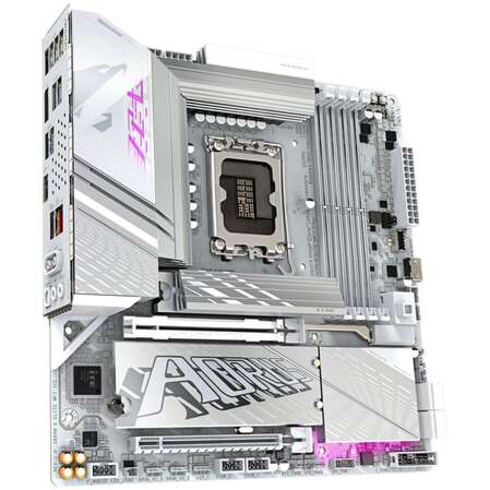 Материнская плата Gigabyte Z890M AORUS Elite WiFi7 Ice Z890 Soc-1851 4xDDR5, 4xSATA3, RAID, 3хM.2, 2xPCI-E16x, 5xUSB3.2, 1xUSB3.2 Type C, DP, WiFi, 2.5Glan, mATX