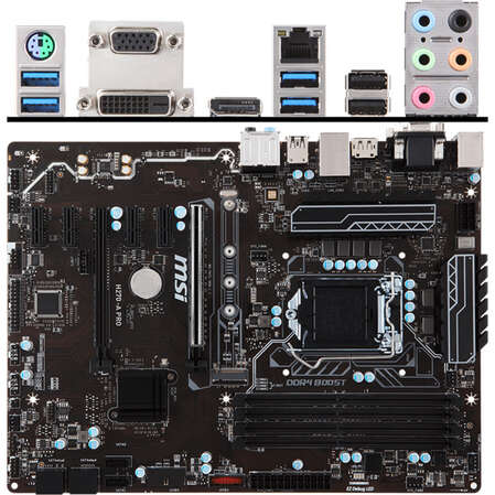 Материнская плата MSI H270-A Pro H270 Socket-1151 4xDDR4, 6xSATA3, RAID, 1xM.2, 2xPCI-E16x, 4xUSB3.1, D-Sub, DVI, DP, Glan, ATX