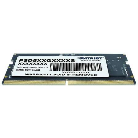 Модуль памяти SO-DIMM DDR5 32Gb PC38400 4800Mhz PATRIOT (PSD532G48002S)