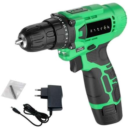 Аккумуляторная дрель-шуруповерт Zitrek Green Li Plus, 12В, 1x1.5Ач 083-1021