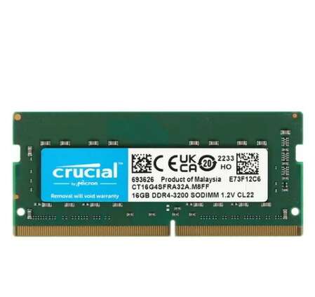 Модуль памяти SO-DIMM DDR4 16Gb PC25600 3200MHz Crucial (CT16G4SFRA32A)