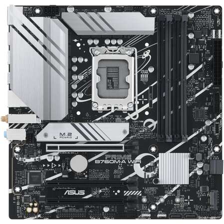 Материнская плата ASUS Prime B760M-A WiFi B760 Socket-1700 4xDDR5, 4xSATA3, RAID, 2xM.2, 3xPCI-E16x, 2xUSB3.2, DP, 2xHDMI, WiFi, 2.5Glan, mATX