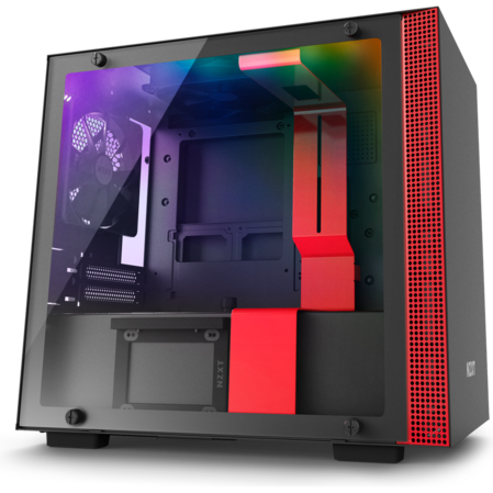 Корпус Mini-ITX Minitower NZXT H200i CA-H200W-BR Mini-ITX Black/Red