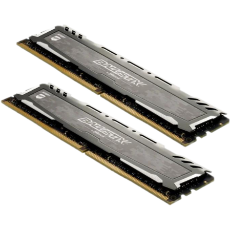 Модуль памяти DIMM 16Gb 2х8Gb DDR4 PC25600 3200MHz Crucial Ballistix Sport LT Gray (BLS2K8G4D32AESBK)