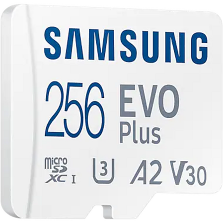 Карта памяти Micro SecureDigital 256Gb SDXC Samsung Evo Plus class10 UHS-I U3 (MB-MC256KA) + адаптер SD