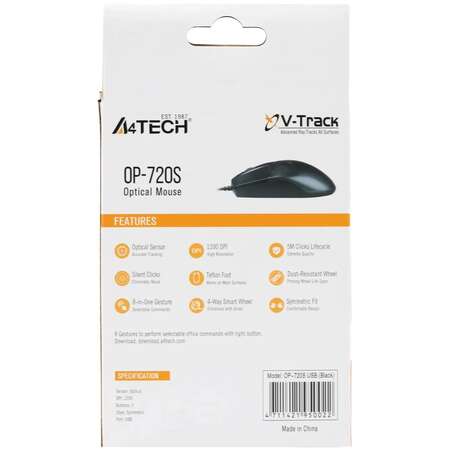 Мышь A4Tech OP-720S Black