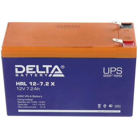 Батарея Delta HRL 12-7.2, 12V 7.2Ah (Battery replacement APC rbc2, rbc5, rbc12, rbc22, rbc32 151мм/94мм/65м)